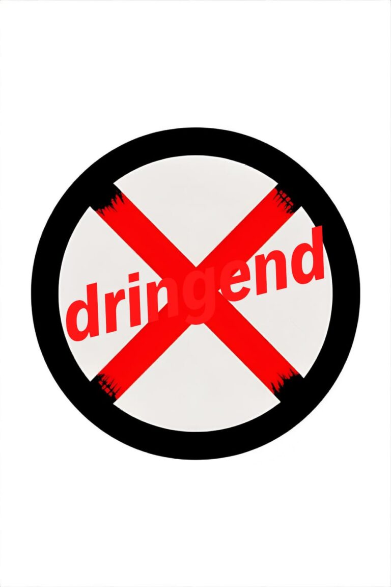 nicht dringend-Schild