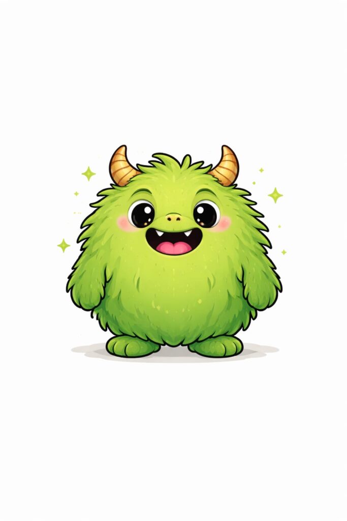 Kleines grünes Zeitfresser Monster